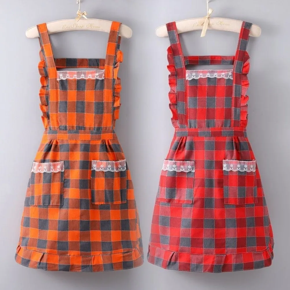 Breathable Cotton Cooking Aprons Anti Dirty Multipurpose Stain-Resistant Apron Wipeable Hands Working Clothes Household Kitchen
