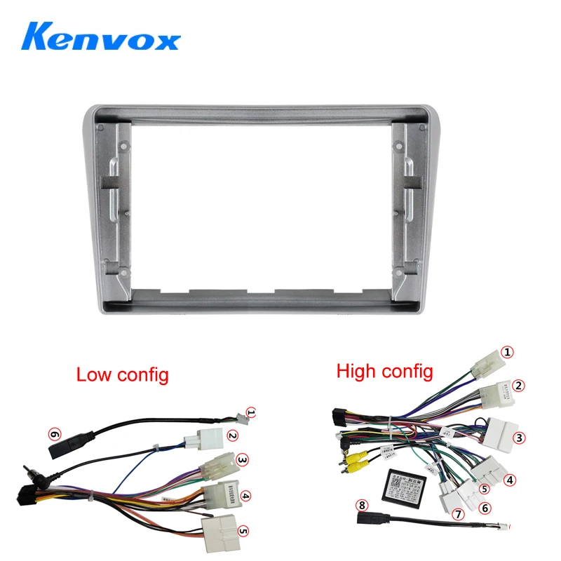 2 Din 9 Inch Car Radio Plastic Fascias Panel For Toyota Avensis 2 T25 Dashboard Frame Installation GPS Android Multimedia Playe