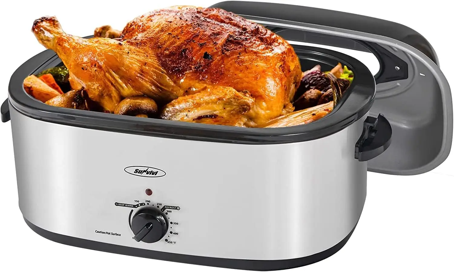 

30lb 26-Quart Roaster Oven, Electric Roaster Oven with Viewing Lid, Turkey Roaster with Unique Defrost/Warm Function, Large Roas