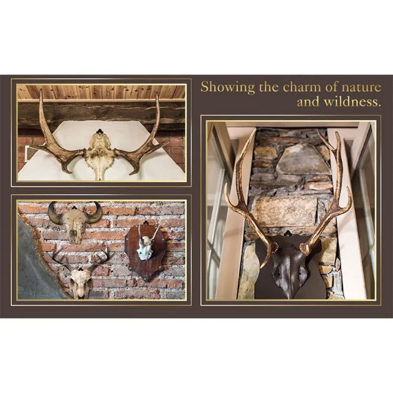 

A74E-Craft Decorative Hooks For Hanging Deer-Metal Animal Skull Wall Hook-For Indoor Outdoor Decor-Skull Head Bracket