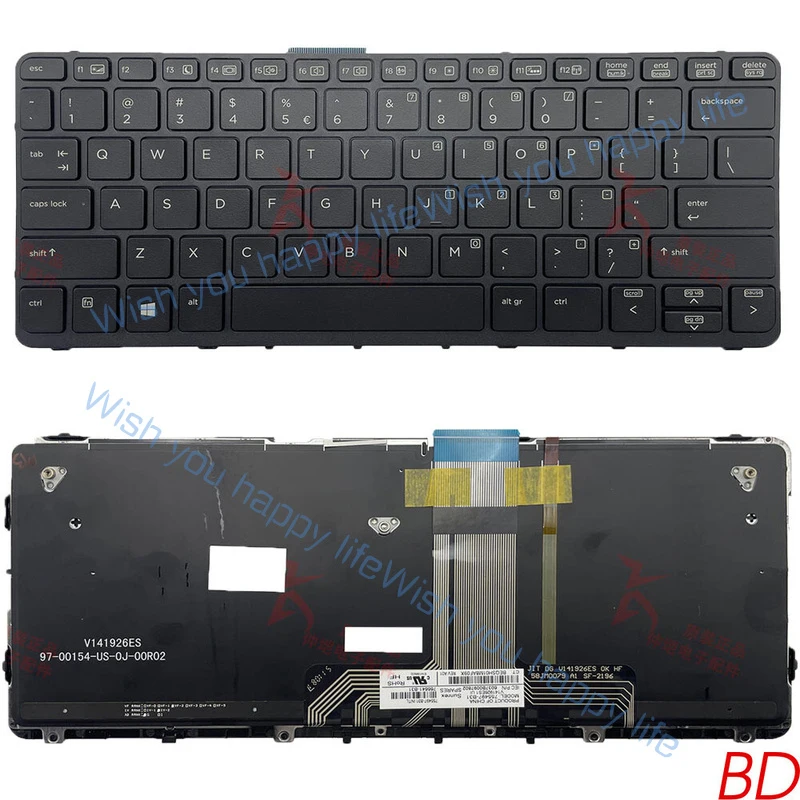 L... For HP/Pro X2 612 G1 laptop keyboard 755497-B31