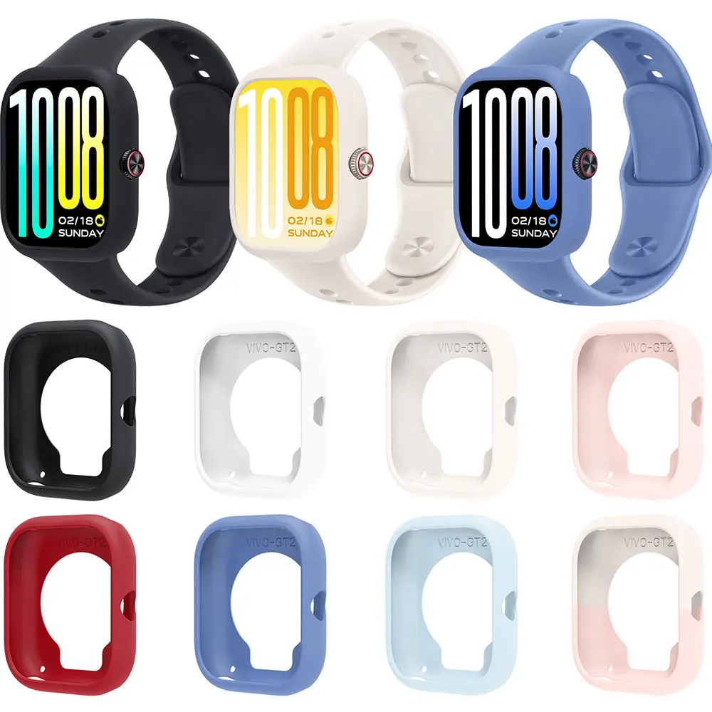 Soft Silicone Case Cover for Vivo Watch GT2 Screen Protector Shell Hollow Shockproof Protection Frame Case Smartwatch Accessory