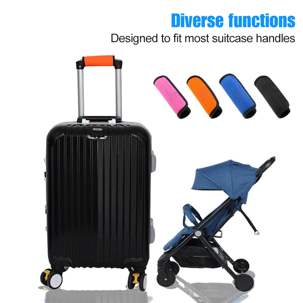 Luggage Handle Cover Luggage Stroller Identification Mark Waterproof Wear-Resistant Easy to Clean Universal Luggage Handle Wrap