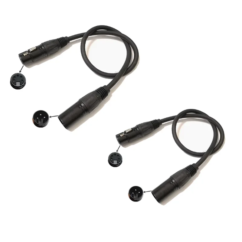 3pcs/lot DMX512 Signal Cable 3PIN Metal XLR Connector DMX512 Cable Stage Light LED Light Transfer 5pin XLR Cable Female Male