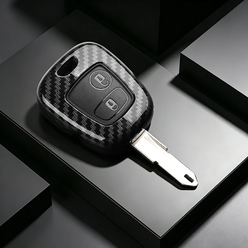 For Peugeot 106 107 206 207 306 307 406 407 For Citroen C1 C4 ABS Car Remote Key Case Cover Shell Keychain Accessories
