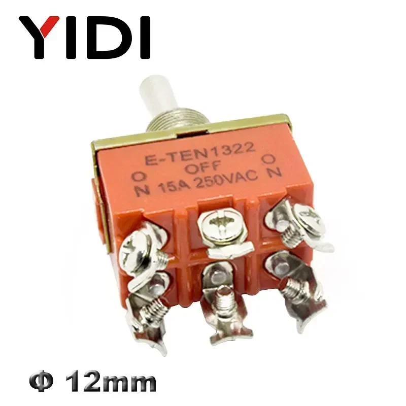 15A 250V KN3C E-TEN1322 1021 1122 1221 1321 6pin Toggle Switch on Off SPST Switch 3pin on Off on DPDT Waterproof Cap Cover