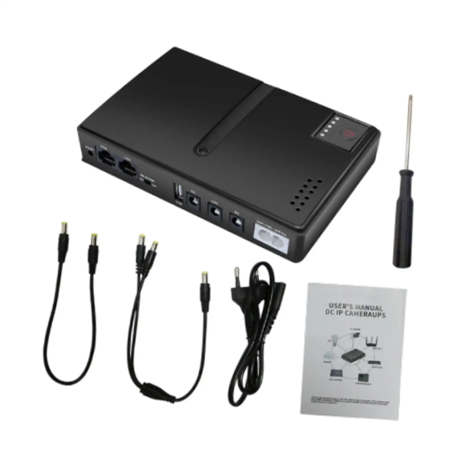 

Portable Mini Ups Professional Compact Uninterrupted Power Supply for Office Home Router Home Access Control System (EU Plug)