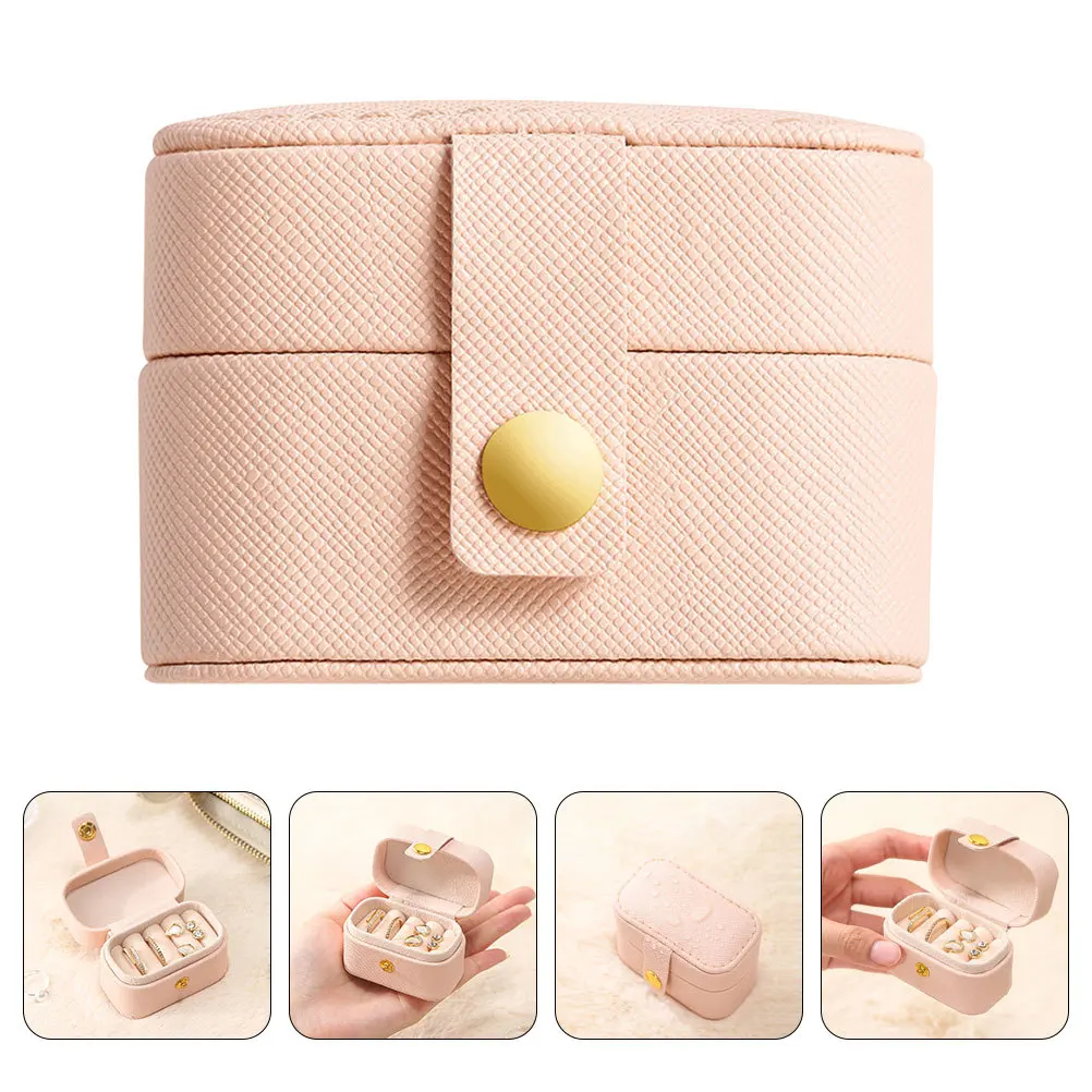 

Mini Jewelry Ring Box Portable Small Travel Case Finger Ring Storage Holder Small Jewelry Organizer for Women Travel