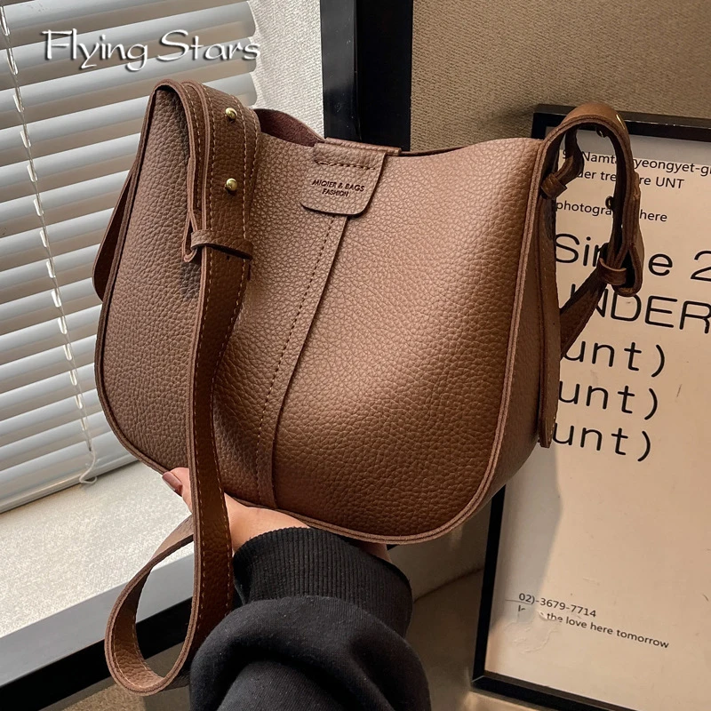 

2025 Spring Summer Retro Bucket Bag for Women, Vintage Style Crossbody Shoulder Purse, Fashion Commuter Bag, Bags for Women