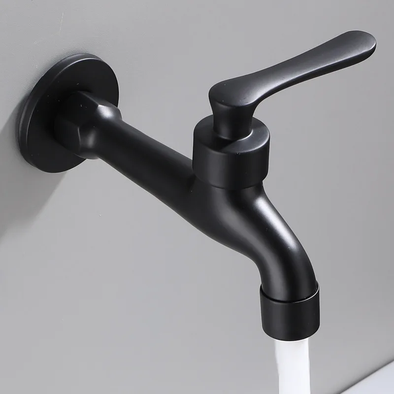 

Black Mop Pool Faucet Washing Machine Faucet Fully Automatic Wholesale All Copper Extended Faucet