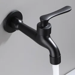 Black Mop Pool Faucet Washing Machine Faucet Fully Automatic Wholesale All Copper Extended Faucet