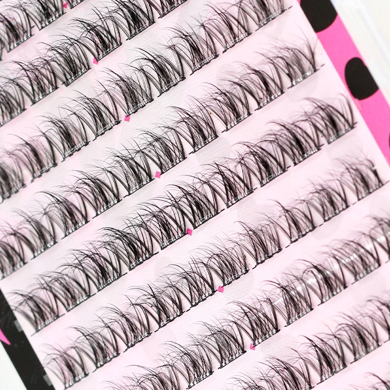 Pestañas postizas 5D multicapa de visón vegano, esponjosas, sin pegamento, sin necesidad de extracción, extensión de pestañas DIY, visón