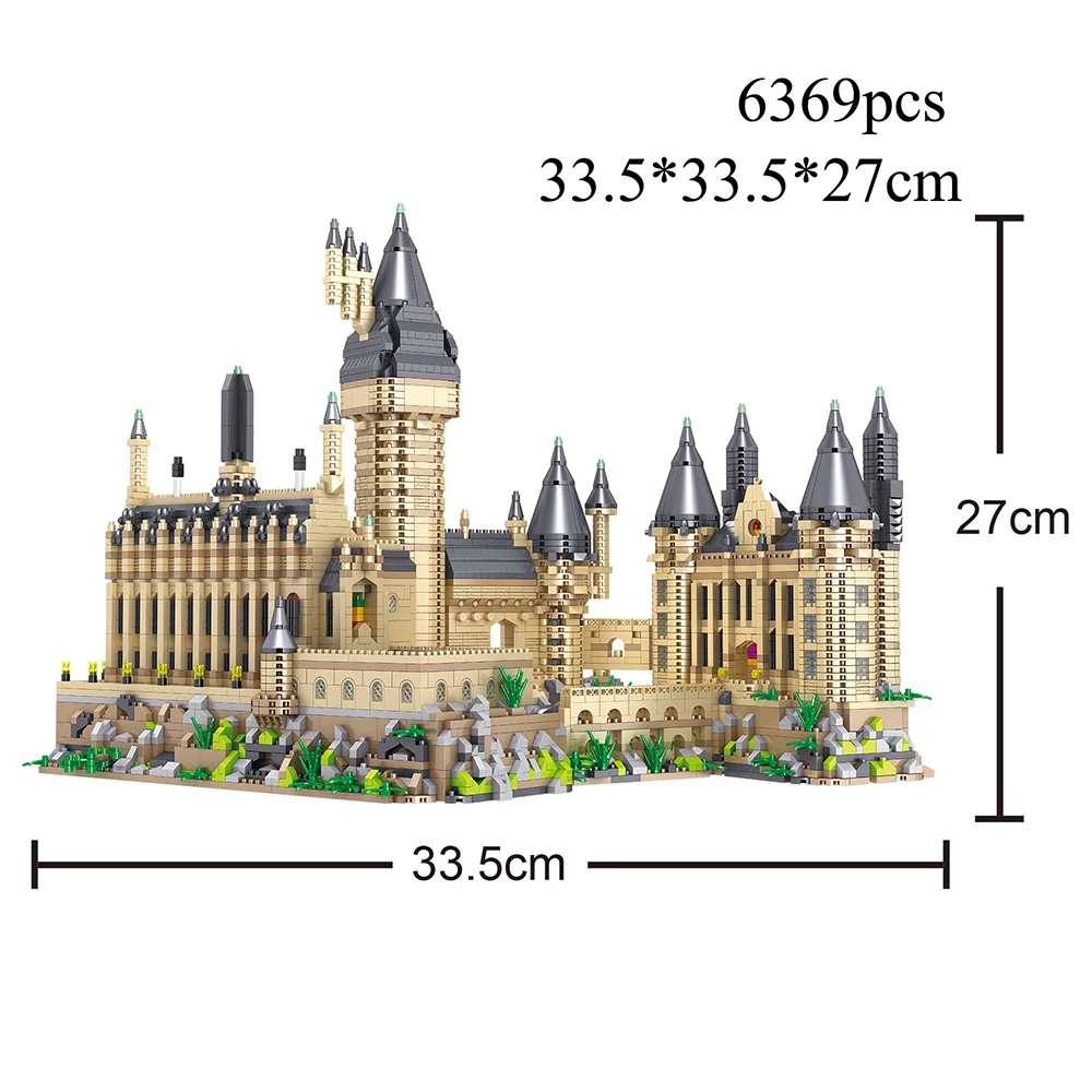 3D Model DIY Brick Magic Castle Building Block Home Decoration Assembly Puzzle Toy for Children Creative Birthday Holiday Gift