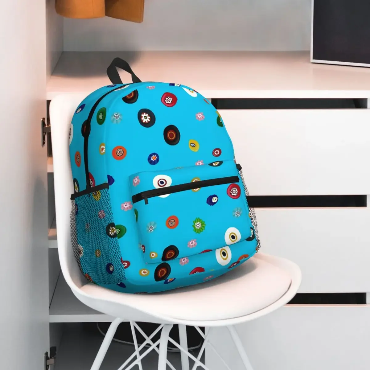 

Millifiori-Светло-синий рюкзак, рюкзак большой емкости, детская сумка для книг, школьная сумка, сумки на плечо для мужчин и женщин