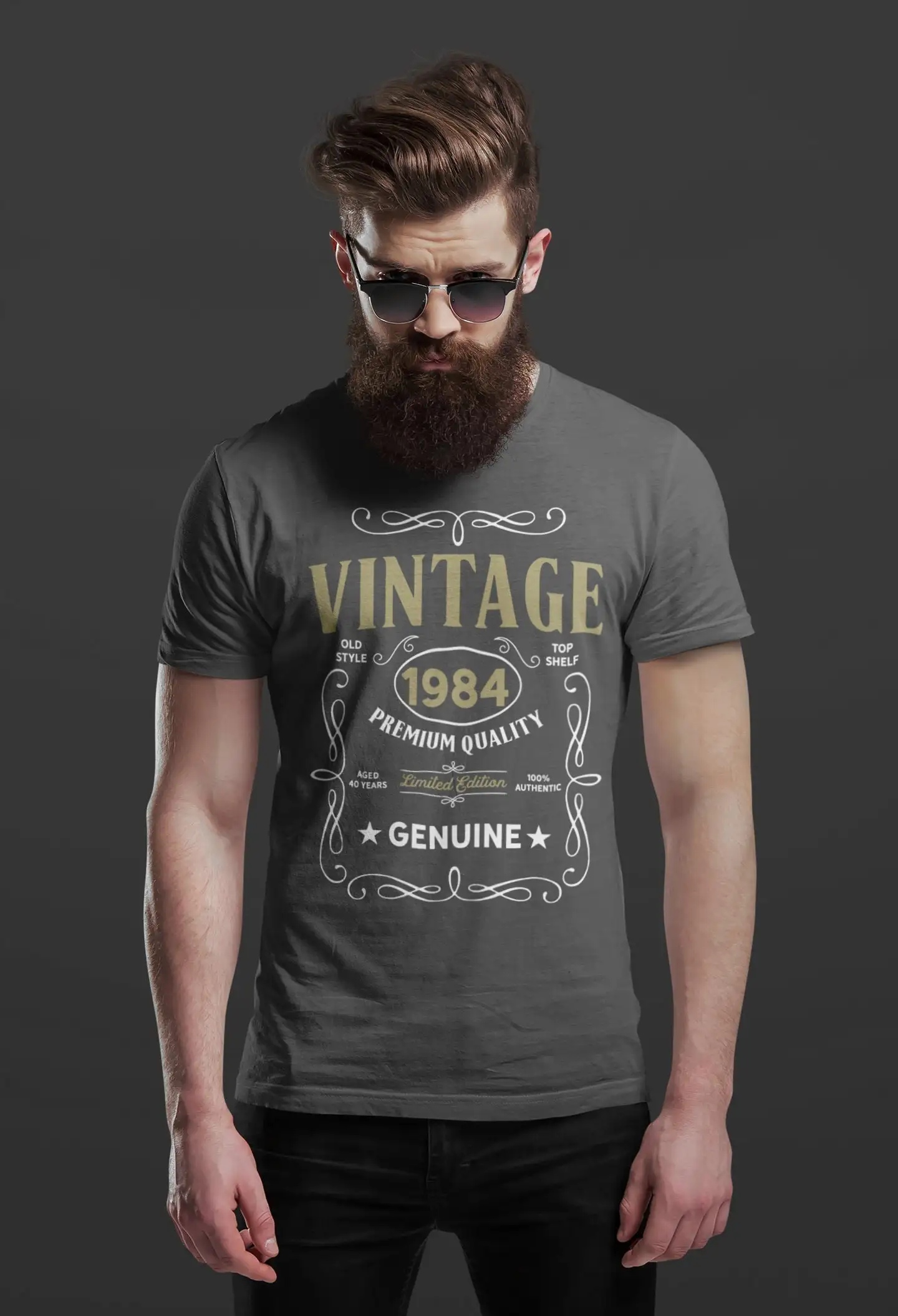 Men's Vintage 1984 40th Birthday T Shirt Classic Forty Idea Man