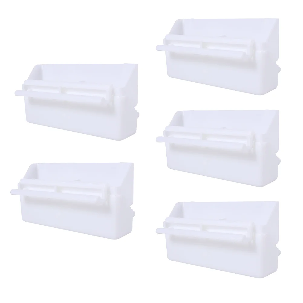 

5 Pcs Parrot Food Box Bird Feeder Cage Accessory Birds Feeding Case Plastic Bowl Dispenser Parakeet Accessories