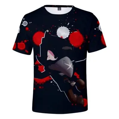 Anime Game Summer T-shirt Children\'s Wear Kids T Shirt Fashion Cute Crow Spike 3d Shirts Boys Girls Tops T-shirts Teen Clothes