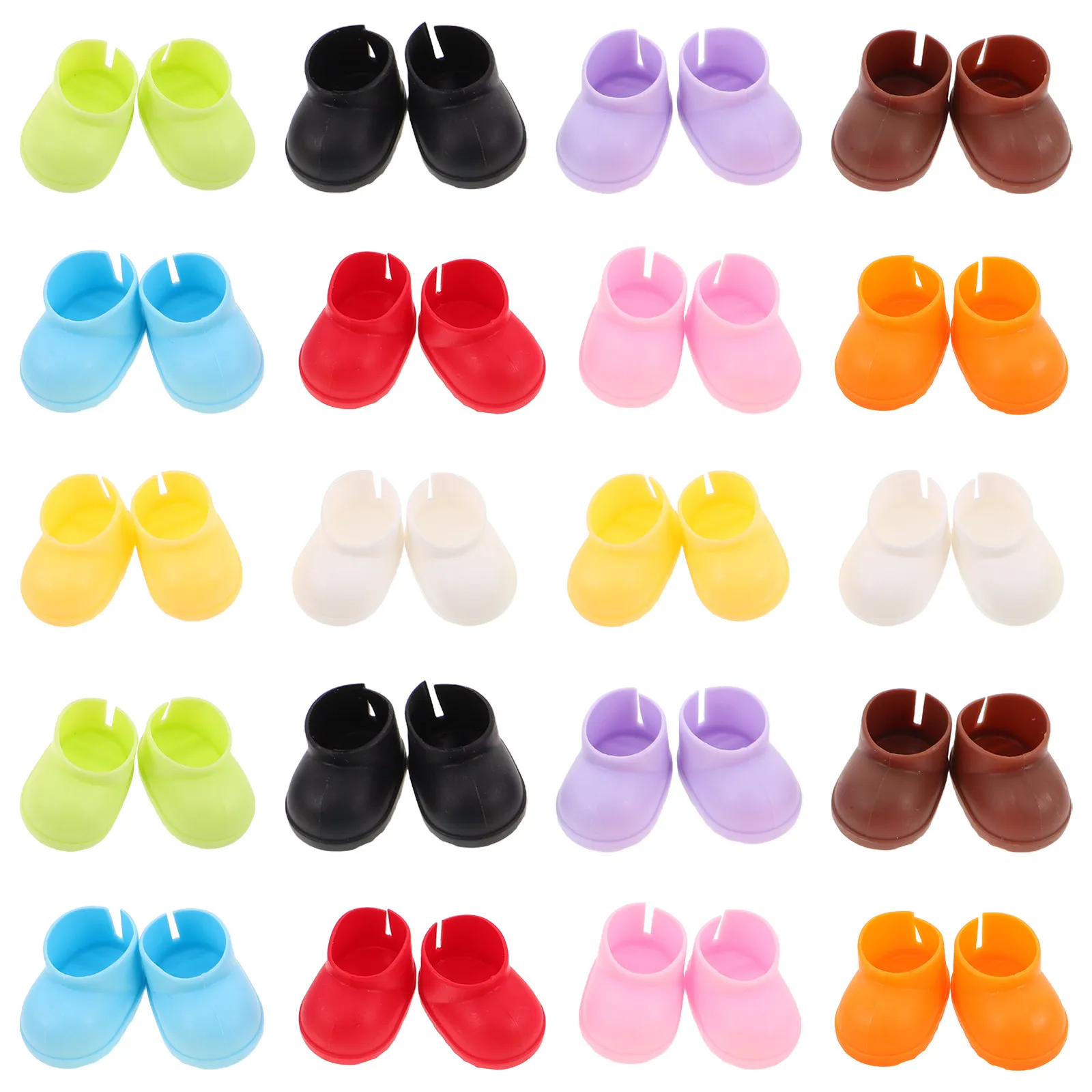 

20Pairs Short Boots for 10-15Cm Cotton Soft Gentle Material Easy on Off Miniature Dress Up Shoes Portable Playtime Party