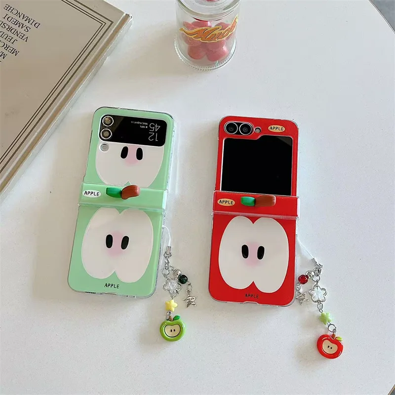 

Red Green Cartoon Apple Case for Samsung Galaxy Z Flip 7 6 5 4 Protective Back Cover for ZFlip5 ZFlip6 ZFlip7 Case Shell