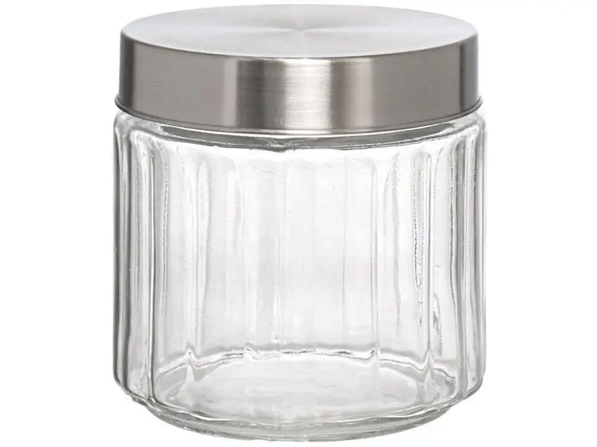 Hauskraft Glass Pot with Round Lid 800ml Cabane