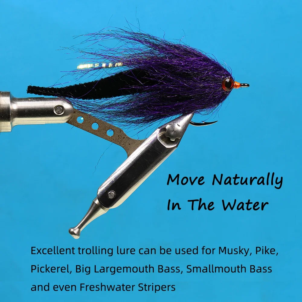 Wifreo 3-6PCS #3/0 Small Dragon Tail Streamer Flies Bass Pike Big Game  Musky Fly Fishing Flies Saltwater Baitfish Trolling Lures - AliExpress 18
