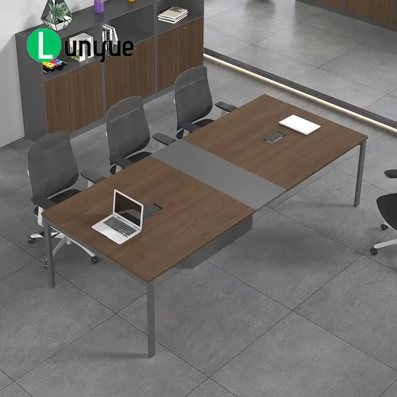 Large Modern Conference Table Simple Long Meeting Desk Negotiation Table with Chairs for Office Meeting Room Furniture Set