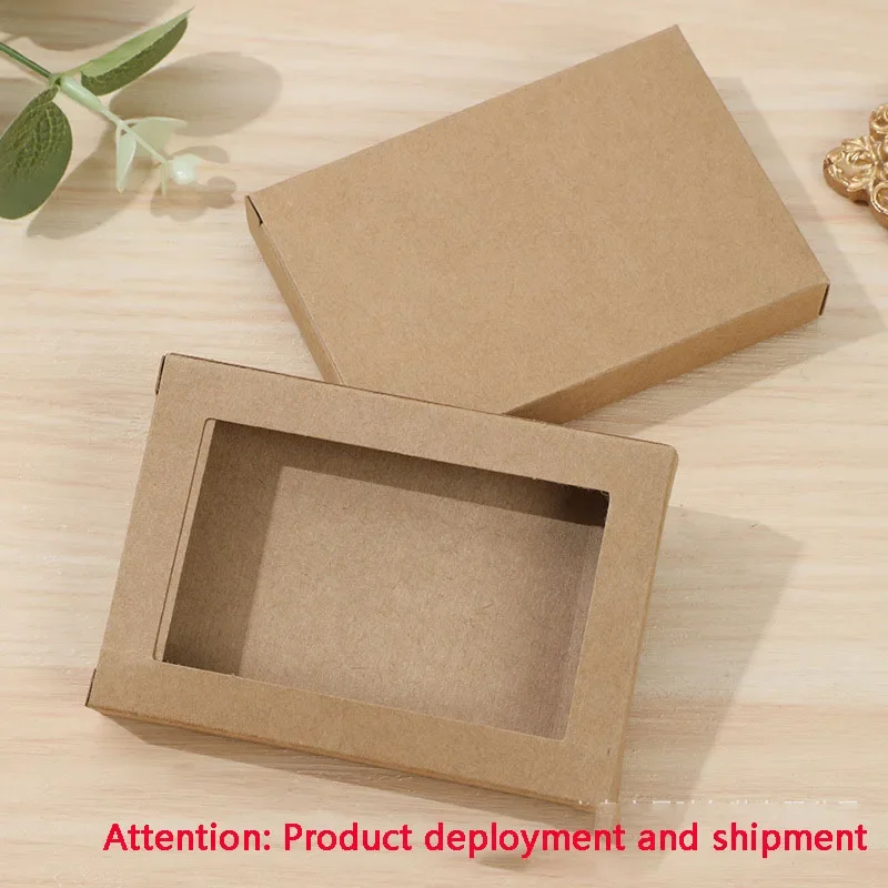 50pcs/lot 300g Kraft Paper Envelopes, Used for DIY Postcard/Card/Photo Storage, Wedding Invitations Gift Packaging Window Bag