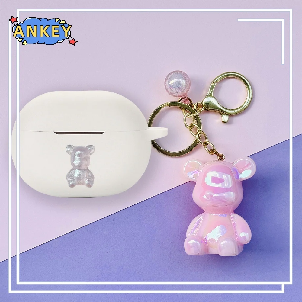 حافظة سيليكون بدلاية كلب دب لبراعم Realme ، غطاء واقي ناعم ، جلد مع قلادة ، Air 6 Pro ، Air6 ، Air 5 Pro ، Air5