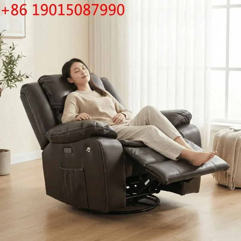 High-end electric multi-functional sofa leather single first-class space capsule sofa reclining home elderly lazy sofa