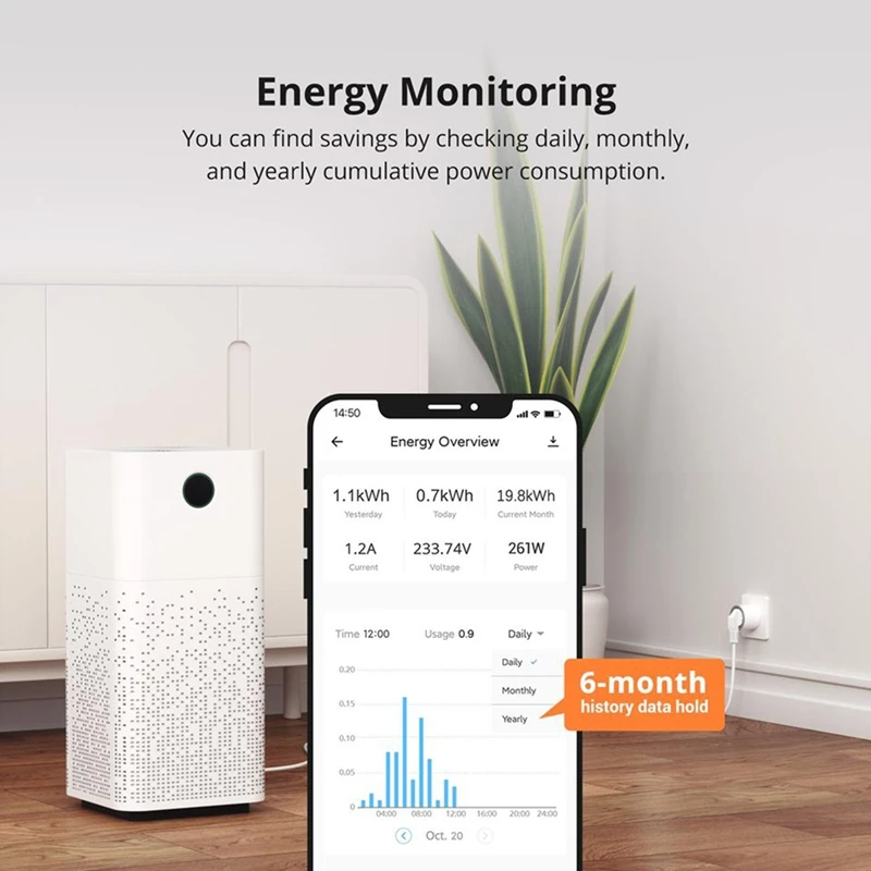 S60 16A Wi-Fi Smart Socket Overload Protection Smart Scene Remote Control UK Plug Retail
