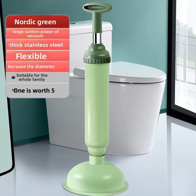 Silicone Toilet Plunger - High Pressure Pump, Anti-Clogging Drain Cleaner Pipe Dredge Device for Bathroom/Kitchen Sink