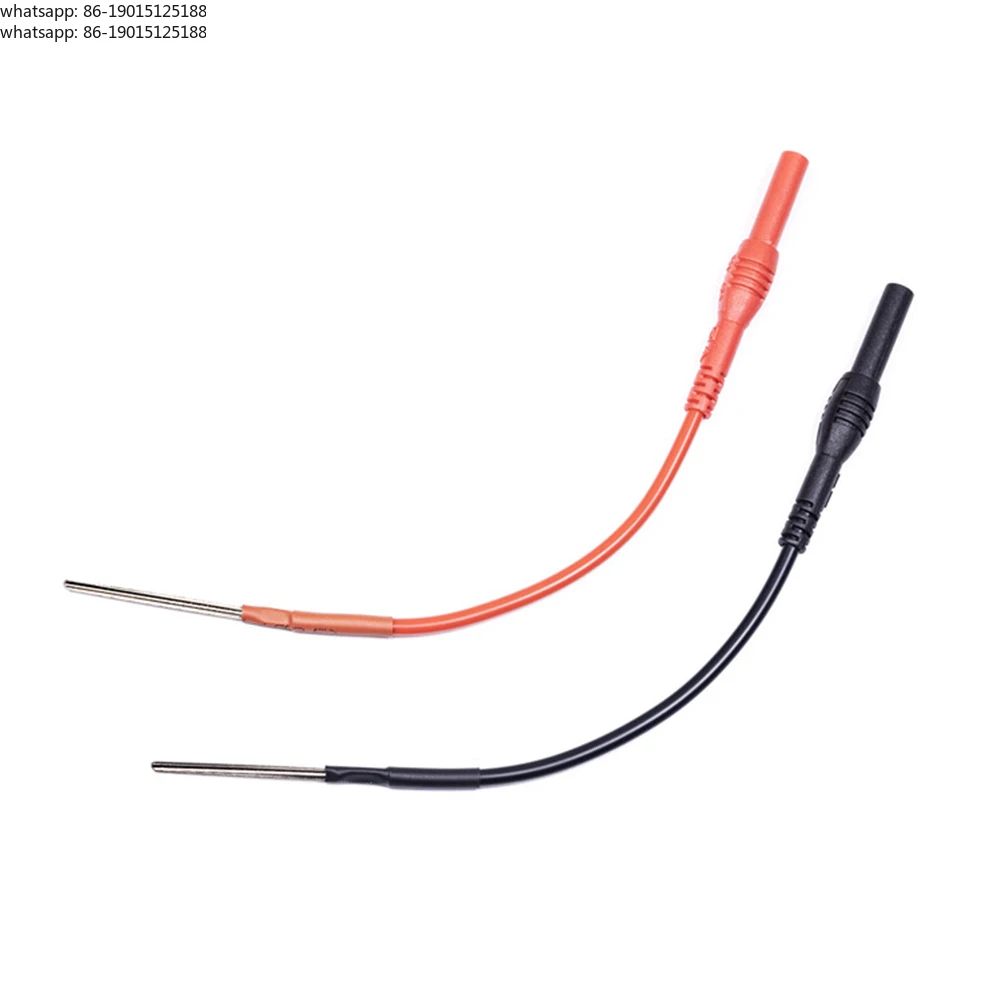 2pcs Silicone Flexible Spoon Back Probe Compatible For 4mm Banana Plug Test Leads Multimeter Hookup Test Connection Accessories