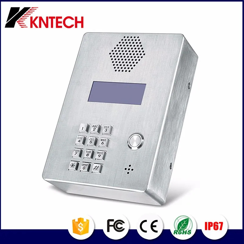 LCD Screen Wall Mounted Intercom Stainless Steel Hands-Free IP/Analog Corded Telephone for Lab & Hospital Clean Rooms