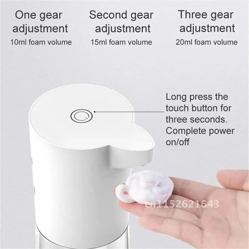 Automatic Foam Dispenser 500ml Induction Bathroom Hands-Free Foaming IR Sensor Touch Container