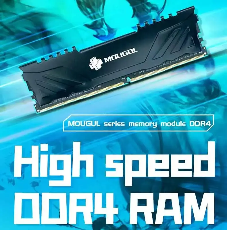 MOUGOL RAM DDR4 8GB 3200MHz 288Pin Memory 1.35V RAMs Dual Channel Desktop Components Original Ram White