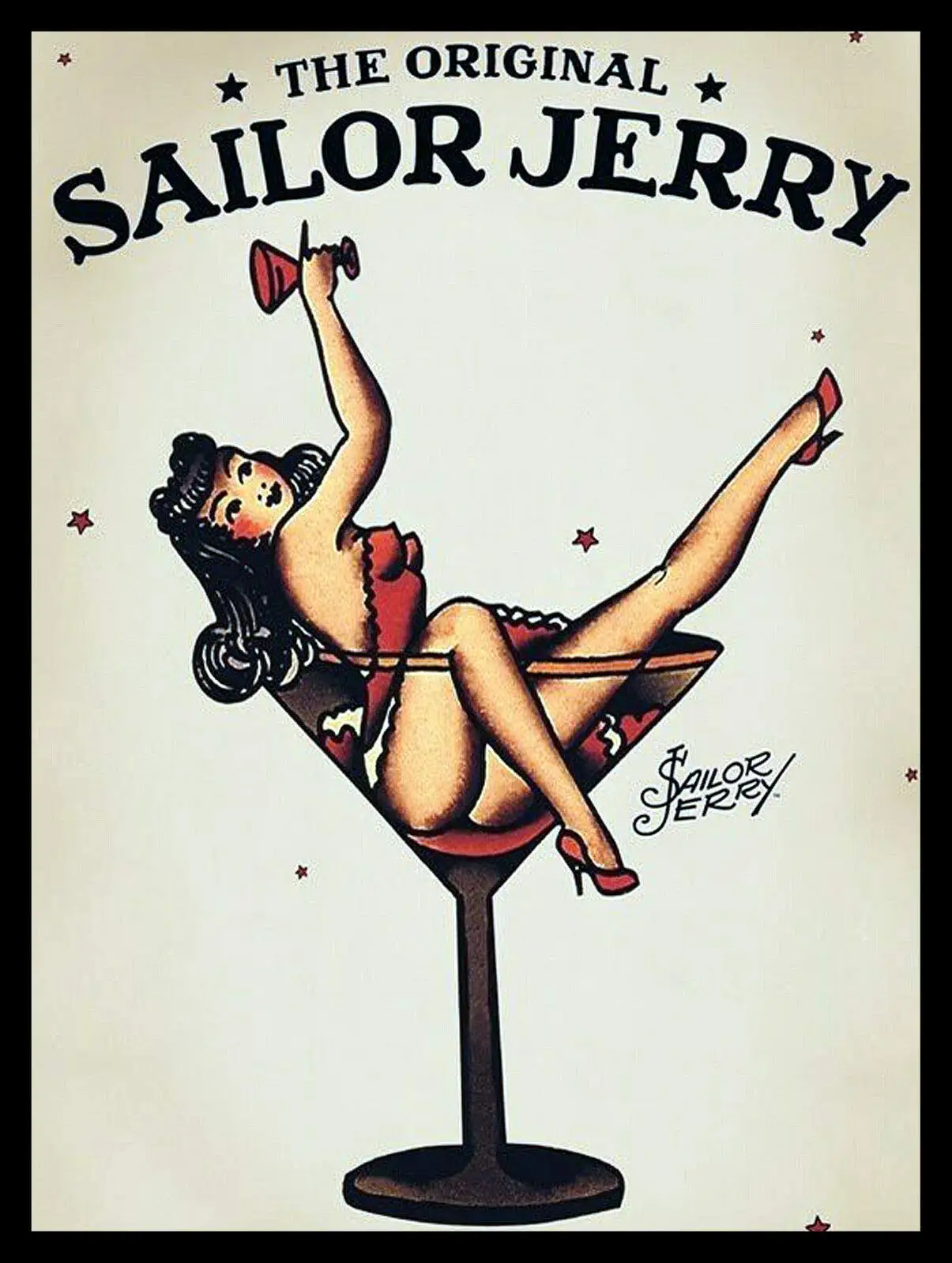 AMELIA SHARPE Tin Sign Vintage Vintage Sailor Jerry RumMetal Tin Sign Wall Decoration Home Bar Sign 8; W X 12; H