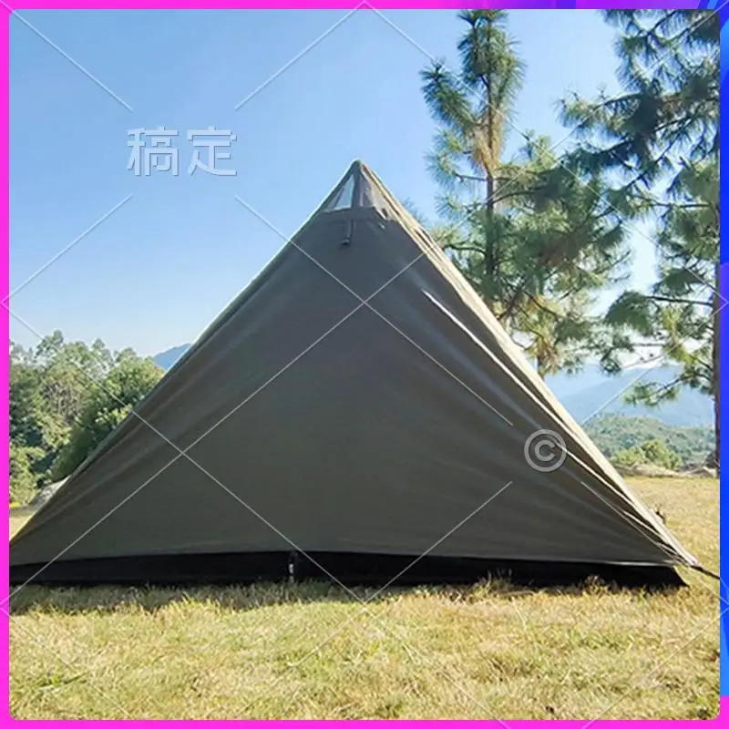 

AUU-Pyramid Tent Solo Tent Ultralight Tipi Tent Outdoor Camping Portable Single Tent Waterproof Hiking Backpacking