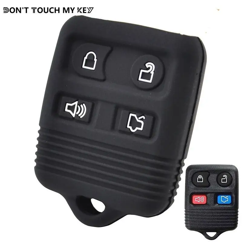 Silicone Key Case Cover Shell For Mercury Cougar Grand Marquis Mariner Montego Sable For Lincoln Ford Focus Remote Fob Protector