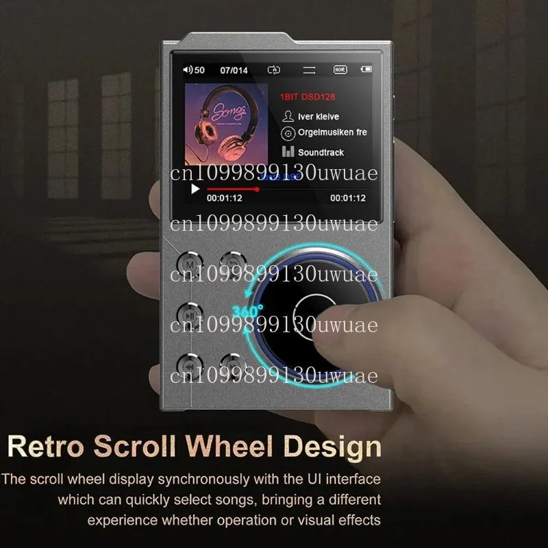مشغل بلوتوث 5.3 HiFi MP3 بدون فقدان DSD مشغل موسيقى الصوت الرقمي شاشة 2.4 بوصة 93DB TYPE-C USB2.0 شحن جهاز Walkman الرياضي #2