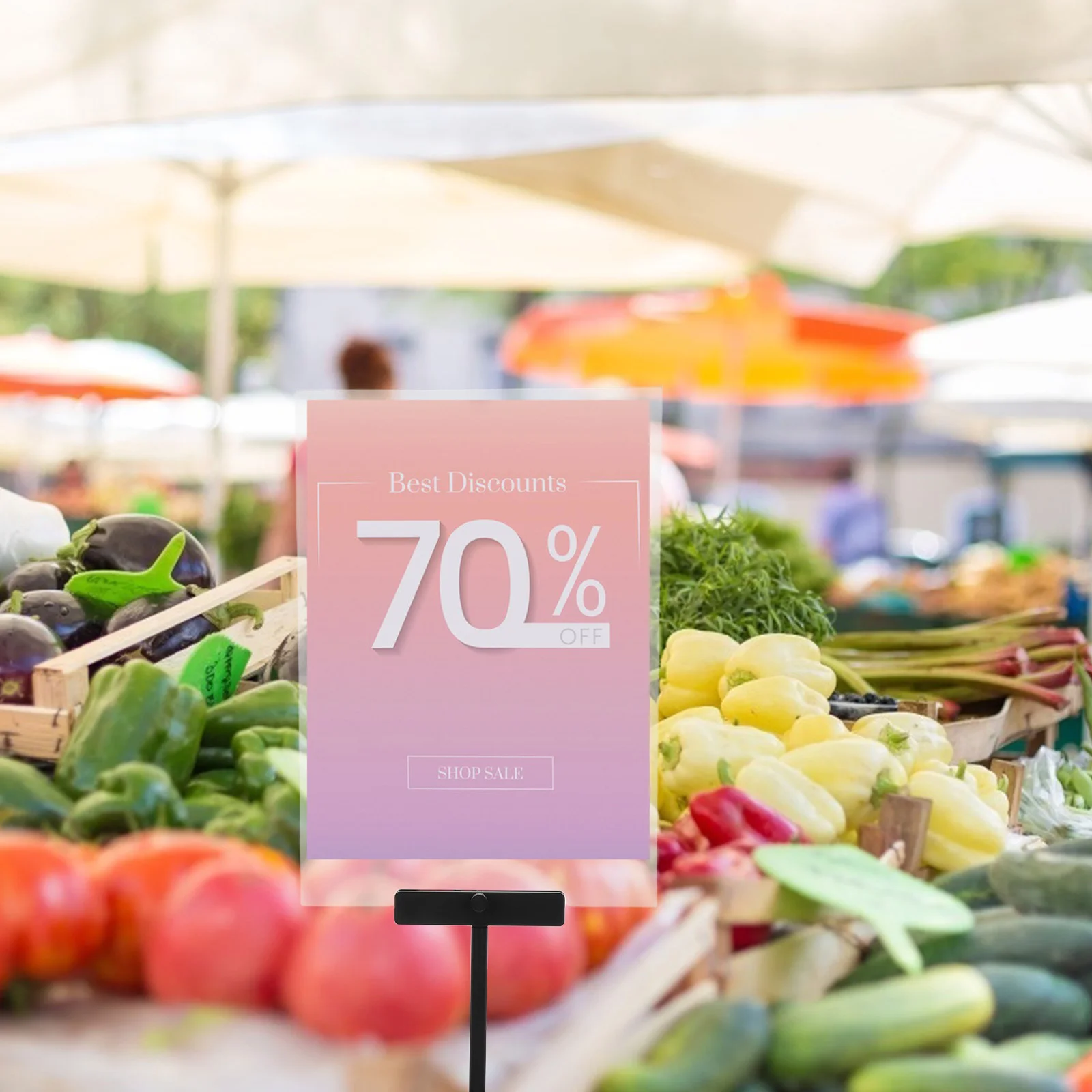 

Transparent Price Display Holder Multi-Functional Retail Sign Stand Poster Clip for Supermarket Merchandise Advertising