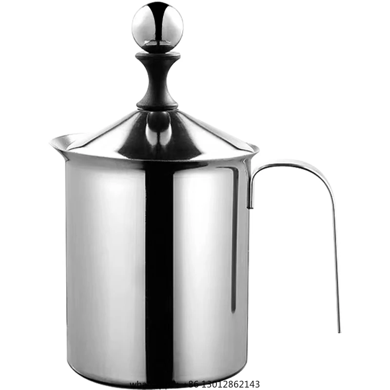 

Stainless steel milk frother machine Double layer milk frother Manual hair beater