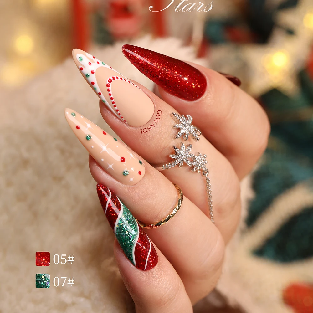 High-end Christmas Gift Fall Winter Red Gel Nail Polish Set With Color Card Korean Style Gel Kit Nail UV LED Varnishes Nail Art