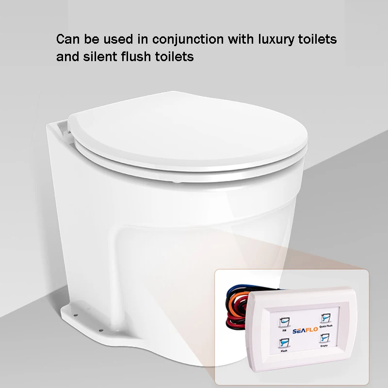 Yacht Toilet Control Panel Switch 12V24V Intelligent Switch Toilet Circulation Accessory Luxury Toilet Accessories