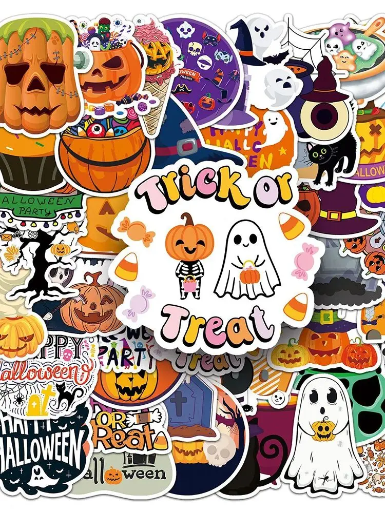 AliExpress GOGOTU 10/30/50pcs New Cartoon Halloween Cartoon Stickers DIY Decoration Phone Bike Fridge Laptop Luggage