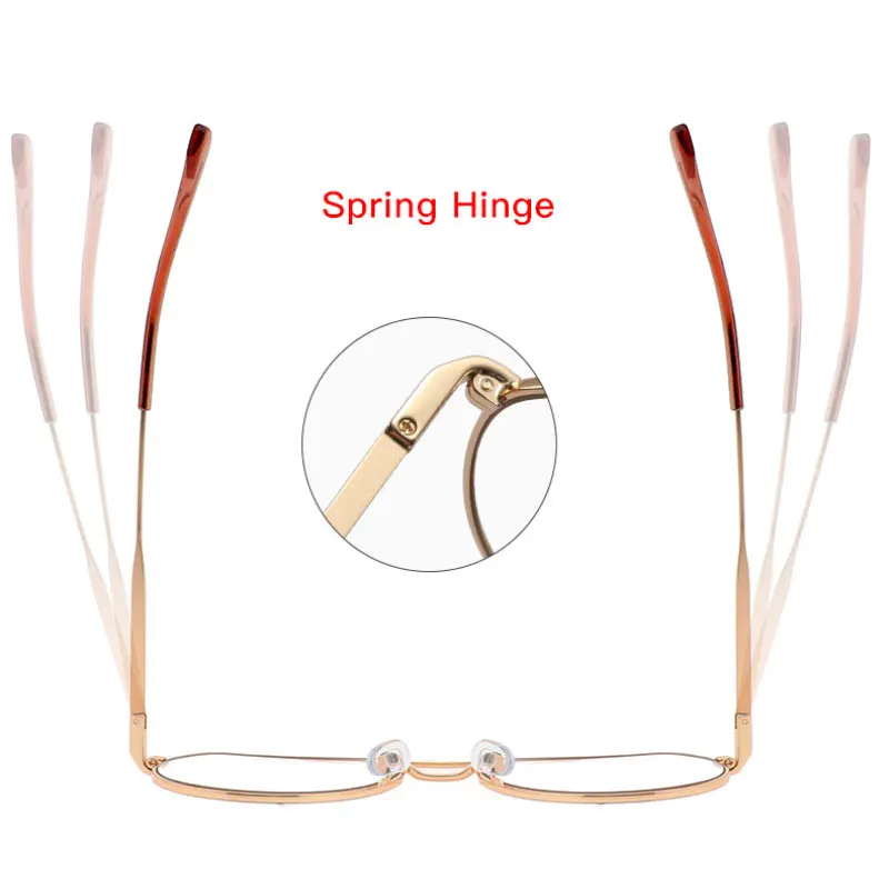 إطار نظارات طبية من HANDOER نظارات حجب الضوء الأزرق UV400 مضادة للأشعة الزرقاء نظارات جديدة كاملة طيار طيار أنثى