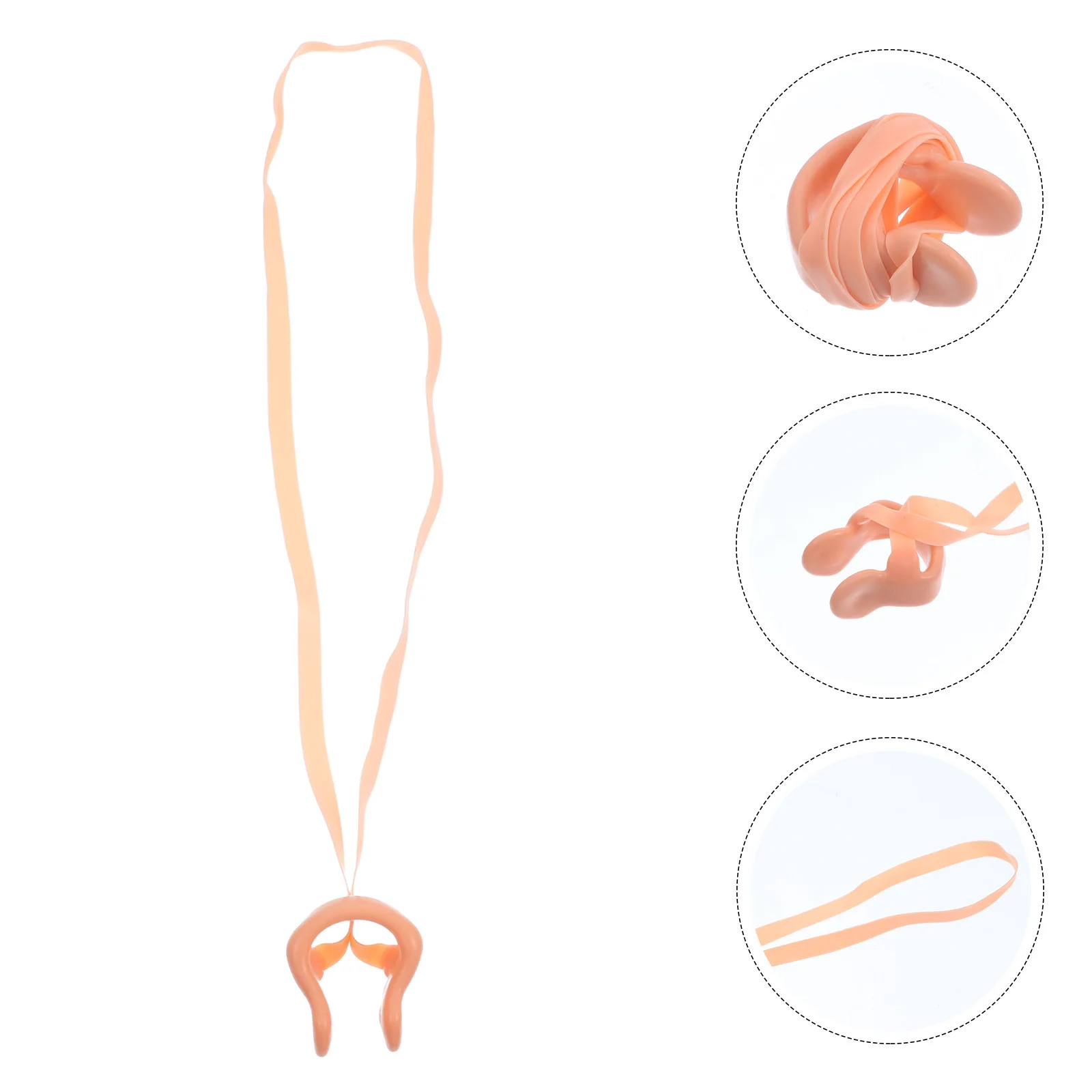 

6pcs Silicone Nose Clips with Elastic Strap for Swimming Comfortable Padded Tear Resistant Earplug Set Guard