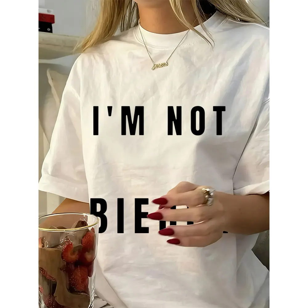 

I'm Not Justin Bieber Funny Meme T Shirt Men Women Hip Hop Fashion Oversized T-shirt Men's Summer Casual Vintage Tees Streetwear