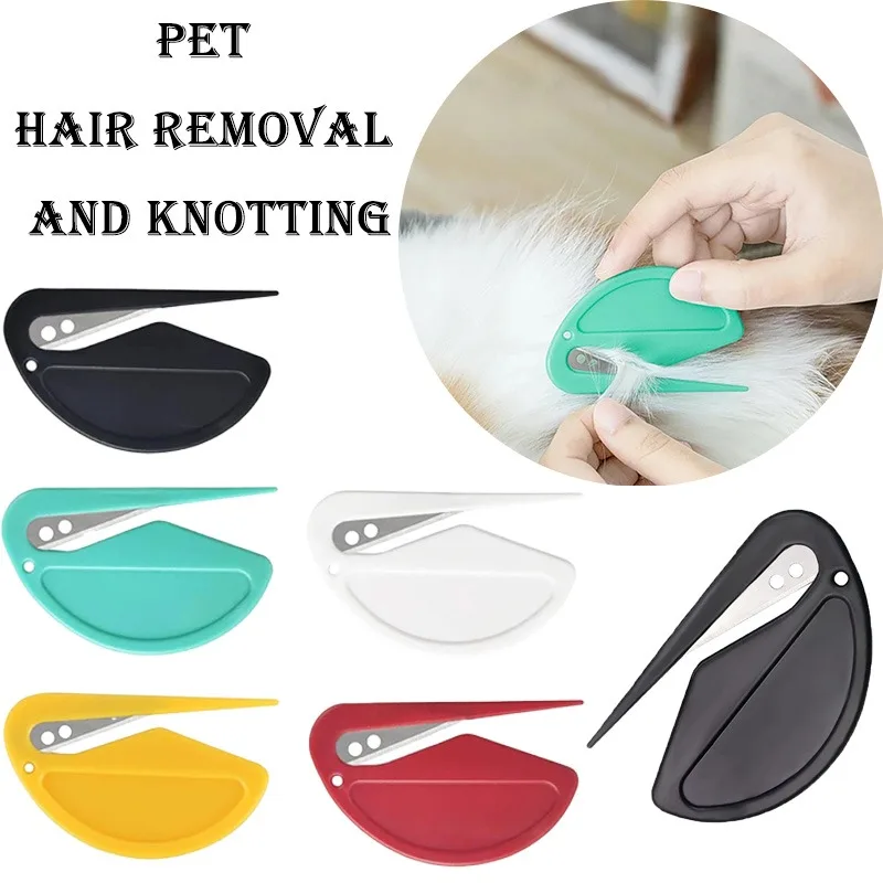 Multicolor Pet Knot Cutter Hair Remover Stainless Steel Painless Safe Grooming Brush for Dogs Cats Effective Shedding Comb Tool