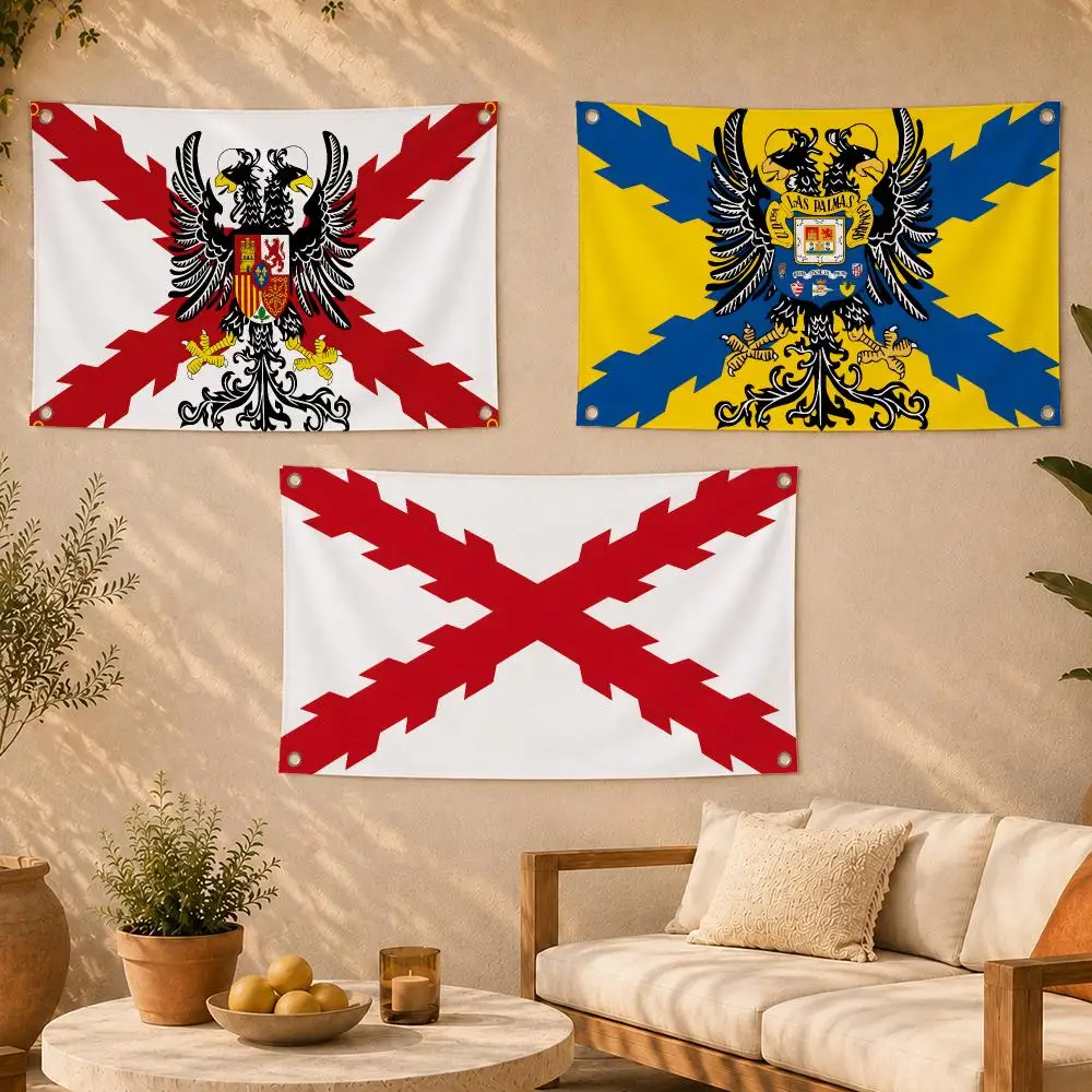Spanish Empire Cross Of Burgundy Flags Decoration Outdoor Picnic Party Art Hanging Home Camping Party Banner Best Sellers