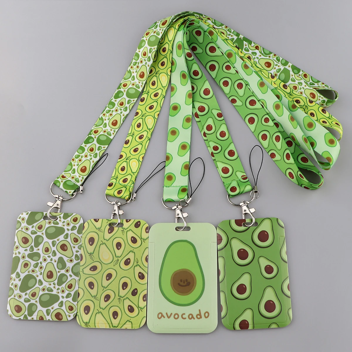 

Green Fruit Avocado Lanyards Keychain DIY Cell Phone Straps Camera USB ID Card Badge Holder Keyring Belt Strap Hanging Rope